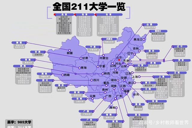 中国城市高校数量排名